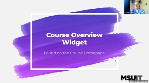 Thumbnail for entry Monitoring Your D2L Course: Course Overview Widget (5-25-21)