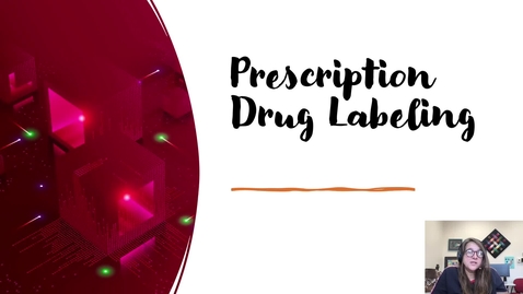 Thumbnail for entry Prescription drug labeling