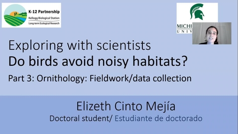 Thumbnail for entry Exploring with scientists: Do birds avoid noisy habitats? Part 3