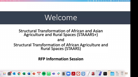Thumbnail for Recording of Informational Webinar for the STAAARS+ and STAARS Requests for Proposals