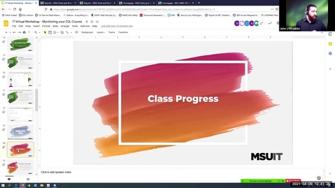 Thumbnail for entry Monitoring Your D2L Course: Class Progress (5-25-21)
