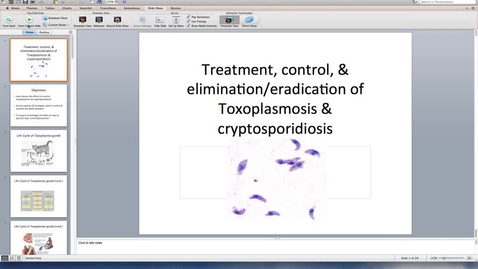 Thumbnail for entry Week-11-HM-887-Control-of-toxoplasmosis-cryptosporidiosis