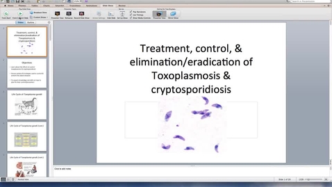 Thumbnail for Week-11-HM-887-Control-of-toxoplasmosis-cryptosporidiosis