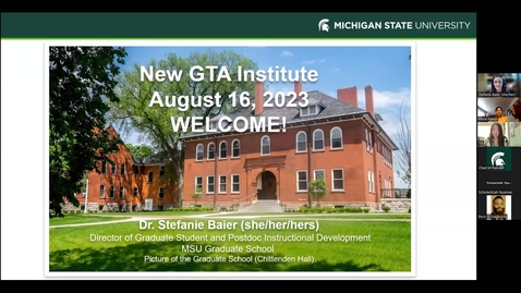 Thumbnail for Welcome from the Graduate School Dean and the GTAP Program Director