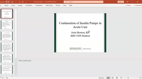 Thumbnail for Scholarly project PPT voice over