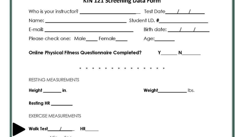 Thumbnail for entry One Mile Walk Test - SPARTANfit KIN 121 Fitness Assessment