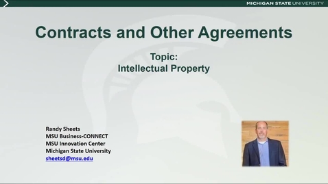 Thumbnail for entry Contracts and Other Agreements: Intellectual Property (R. Sheets)