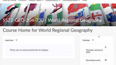 Thumbnail for GEO204: Getting Started in D2L