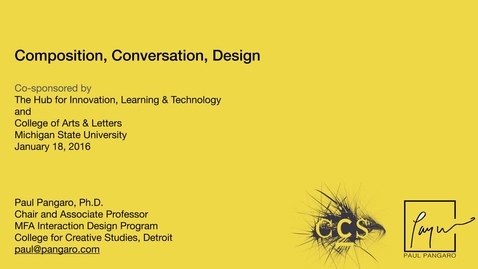 Thumbnail for Paul Pangaro: Conversation. Composition. Design.