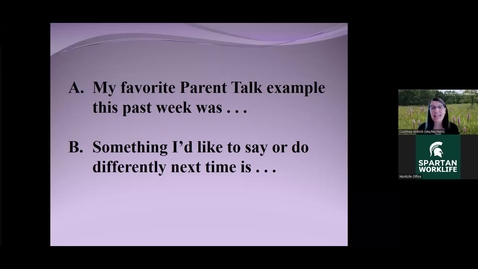 Thumbnail for The Parent Talk System Webinar Series - Session Three