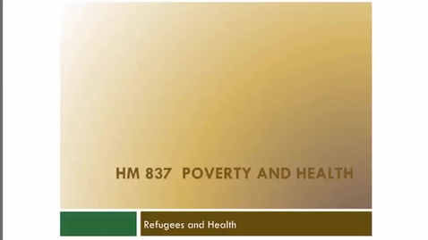 Thumbnail for entry Refugees, Poverty and Health