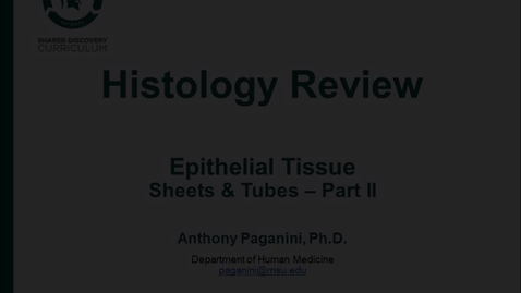 Thumbnail for entry HistologyReviewEpithelialST-P2-Paginini Feb2020