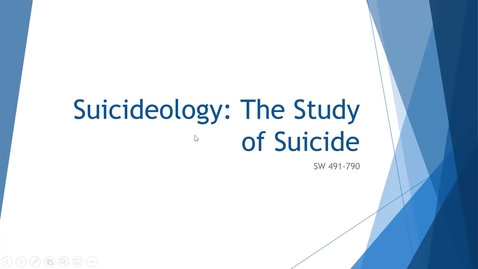 Thumbnail for entry Suicideology: The Study of Suicide