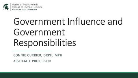 Thumbnail for Government Influence and Government Responsibilities