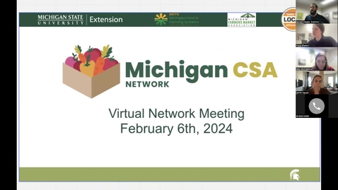 Thumbnail for MI CSA Network Marketing Strategies and CSA Week Virtual Network Meeting - 2/6/24