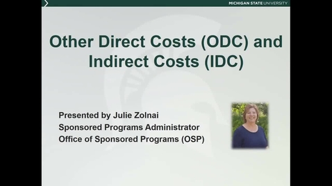 Thumbnail for entry Budgeting - Other Direct and Indirect Costs