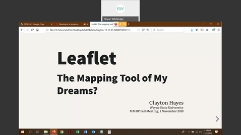 Thumbnail for entry Leaflet: The mapping tool of my dreams? - Clayton Hayes (Wayne State University)