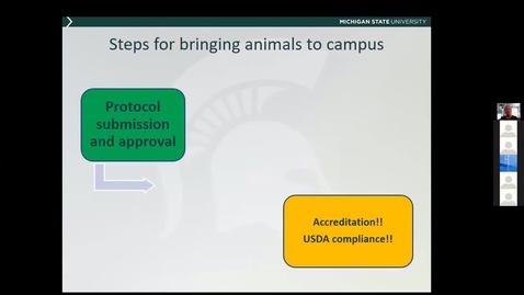 Thumbnail for entry Final Clip of Bus Mgr/FO Navigation of MSU's Animal Care Program