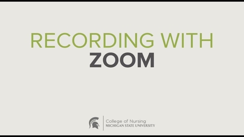 Thumbnail for entry Recording a presentation with Zoom