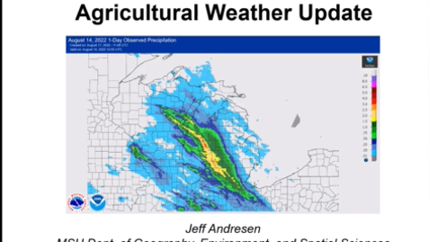 Thumbnail for entry Agricultural weather forecast for August 17, 2022