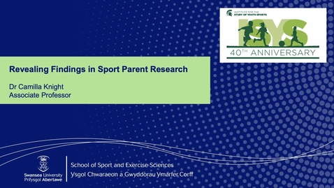 Thumbnail for entry C. Knight &quot;Revealing Findings in Sport Parent Research&quot;