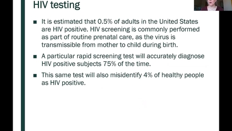 Thumbnail for entry STT 200 Testing for HIV Example