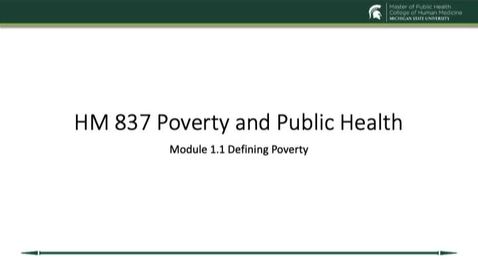 Thumbnail for Poverty and Public Health Module 1.1