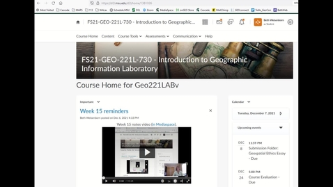 Thumbnail for entry Week 15 Notes (FS21 GEO 221LAB, section 730)
