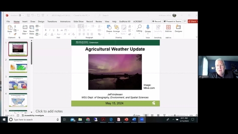 Thumbnail for entry Agricultural Weather Update - May 15, 2024
