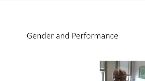 Thumbnail for entry Gender and Performance