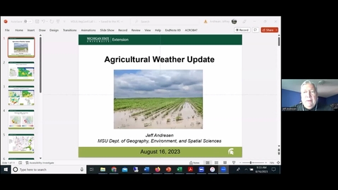 Thumbnail for entry Agricultural Weather Update - August 16, 2023