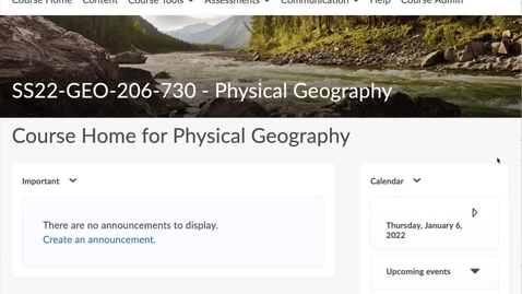 Thumbnail for GEO206: Getting Started in D2L