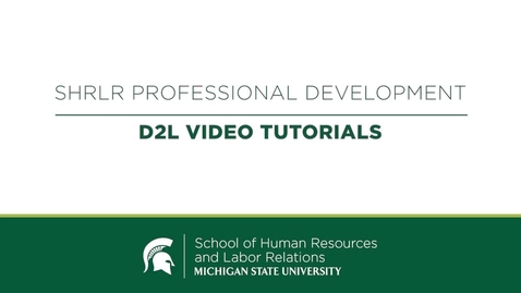 Thumbnail for Accessing Your CHRS Examination in D2L