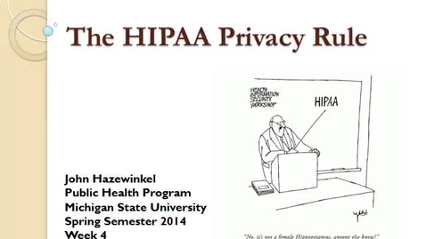 Thumbnail for HM844 HIPAAPrivacyWeek4Lecture