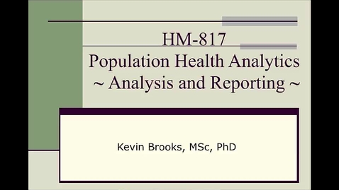 Thumbnail for HM817 Mod13AnalysisReporting