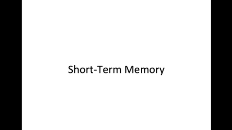 Thumbnail for entry Short Term Memory