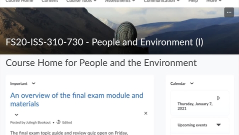 Thumbnail for entry onGEO Courses: Where things are found in D2L