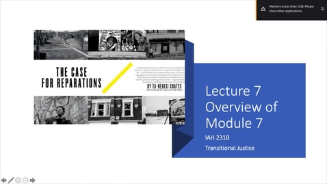 Thumbnail for Lecture 7 - Part 1