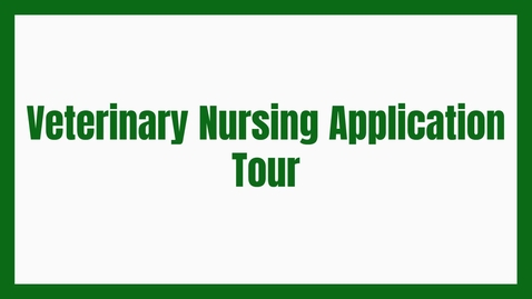 Thumbnail for Vet Nursing Application Tour 2025