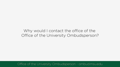 Thumbnail for entry Ombudsperson office 