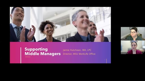Thumbnail for Supervisor Training Series: Supporting Middle Managers