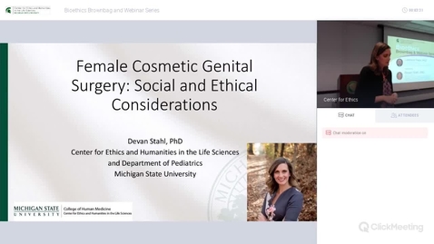 Thumbnail for entry Female Cosmetic Genital Surgery: Social and Ethical Considerations