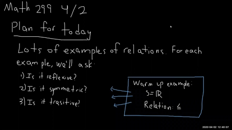Thumbnail for 4/2 Many examples of relations