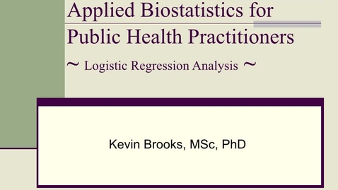 Thumbnail for LogisticRegressionAnalysisHM878_2014_