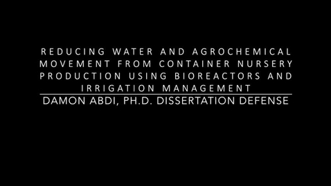 Thumbnail for entry Reducing Water and Agrochemical Movement from Container Nursery Production Using Bioreactors and Irrigation Management