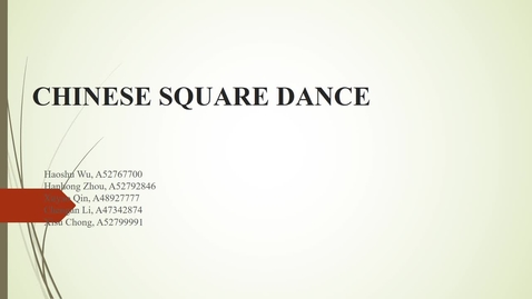 Thumbnail for entry ISS330B  - section 3 - Chinese Square Dance