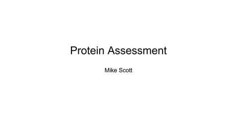 Thumbnail for entry VM 523-Protein Assessment