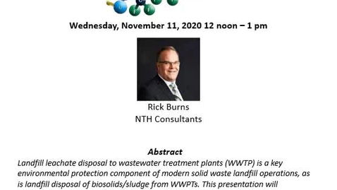 Thumbnail for entry Statewide Landfill PFAS impacts on Wastewater Treatment Plant Influent and Associated Biosolids Management Challenges