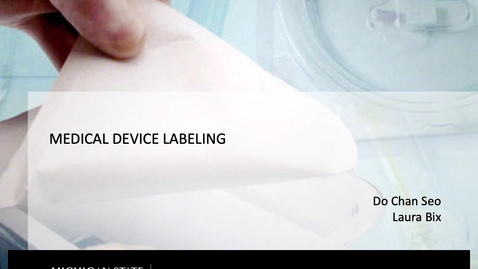 Thumbnail for entry Medical Device Labeling