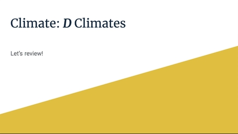 Thumbnail for GEO206: Let's Review: D Climates
